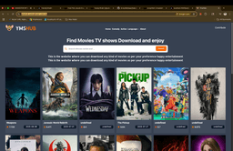YmsHub project thumbnail - Movie Website 